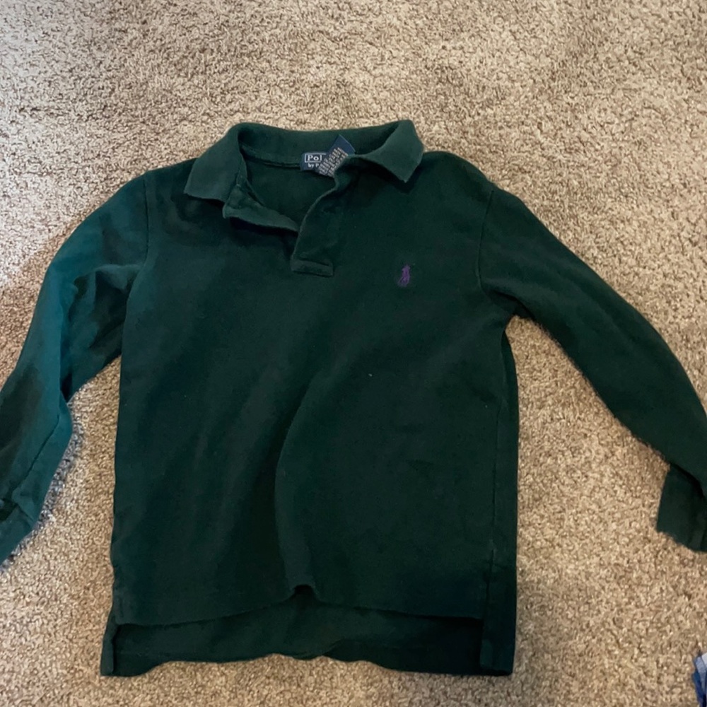 Green long sleeve Ralph Lauren polo